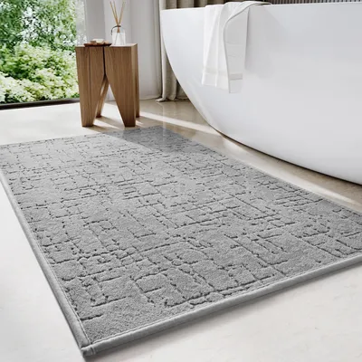 Produktbild von Omgoods – Rutschfeste Badmatte, schnelltrocknend und saugfähig, 40 x 60 cm, Grau