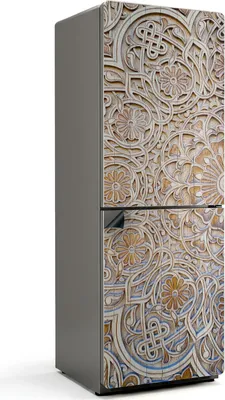 Zdjęcie produktu dla Misternie rzeźbiony wzór - Magnetyczna osłona lodówki - Folia dekoracyjna magnetyczna do kuchni - Magnes na lodówkę deco - Samoprzylepna tablica magnetyczna - Folia magnetyczna na drzwi lodówki - 70x190 cm