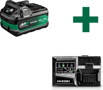 Produktbild von HiKoKi Ladegerät UC18YSL3W0Z Multivolt Akku 18/36 V 5,0/2.5 Ah BSL36A18X 380082