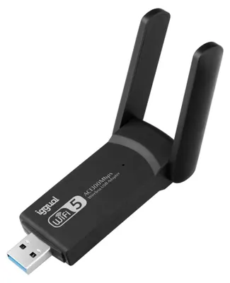 Productafbeelding van iggual IGG320952, Draadloos, USB, WLAN, Wi-Fi 4 (802.11n), 1300 Mbit/s, Zwart