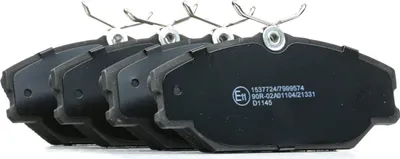 Produktbild von RIDEX 402B0150 Bremsbeläge Satz Vorne für RENAULT CLIO II (BB0/1/2, CB0/1/2) Scénic I (JA0/1, FA0) MEGANE I (BA0/1) MEGANE Scenic (JA0/1)