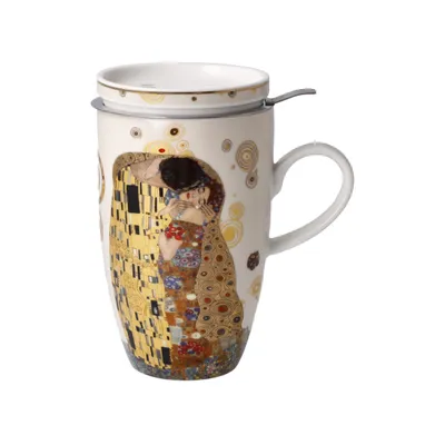 Zdjęcie produktu dla Goebel Gustav Klimt  Der Kuss (Teetasse mit Deckel und...