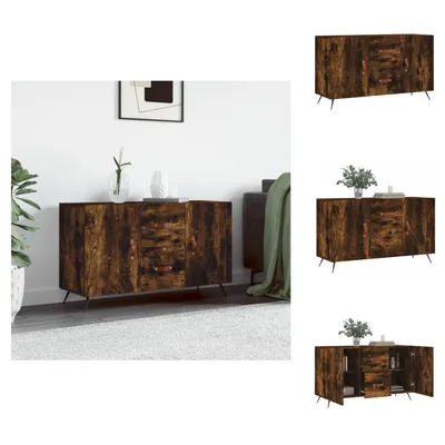 Image de vidaXL Sideboard chêne fumé 100x36x60 cm Bois composite - Sideboards