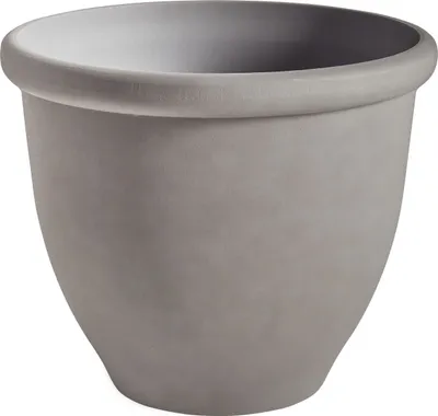 Produktbild von BELIANI Blumentopf ⌀ 49 cm Grauj aus Steingemisch Polyresin und Glasfaser Rund Modern