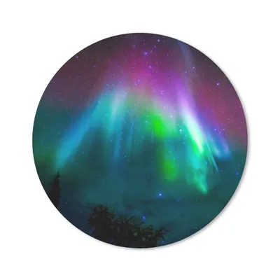 Produktbild von MuchoWow® Mauspad Mousepad Nordlichter - Sternenhimmel - Farben 40x40 cm - Mousepads - Maus Mat - Pad - Mausunterlage - Schreibtisch Accessoires