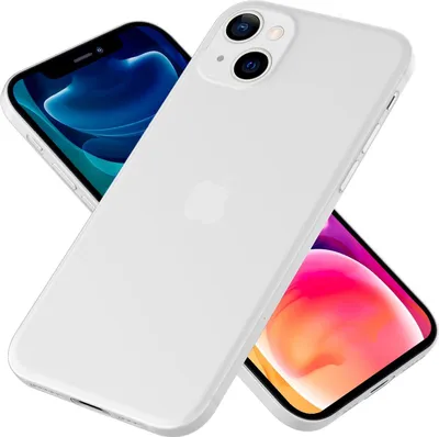 Produktbild von NALIA Extrem Dünnes Hardcase für iPhone 13, Durchsichtig 0,3mm Schlank Ultra-Dünn Matt Anti-Fingerabdruck Leicht Weiß