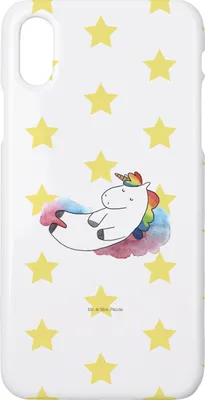 Produktbild von Mr. & Mrs. Panda Iphone 10 Handyhülle Einhorn Wolke 7 - Weiß - Geschenk, Unicorn, Cover, Einhörner, Handy, Verliebt, Lustig, X, Hülle