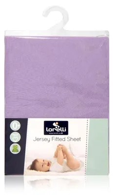 Zdjęcie produktu dla Lorelli prześcieradło do łóżeczka dziecięcego jersey 120 x 60 cm, fioletowe do prania