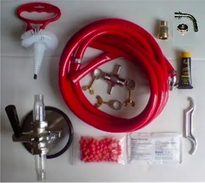Produktbild von Reinigungsset für Zapfanlage und Keg - groß - 2leitig - 7mm - 30mm Reinigungsadapter