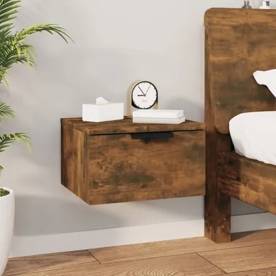 Obrázek produktu pro vidaXL Nástěnný noční stolek Smoked Oak 34x30x20 cm