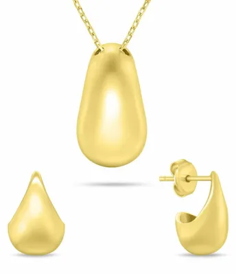 Immagine prodotto di Set di gioielli minimalista placcato in oro SET272Y ( Collana, orecchini)