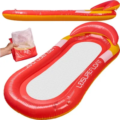 Image de Matelas gonflable chaise de natation rouge