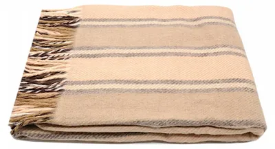 Produktbild von eStilex 20606 Decke mit Fransen Beige 150x200 cm