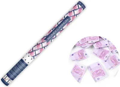 Produktbild von 4x Konfettikanone Geldscheine Euro 60 cm