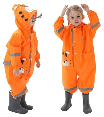 Imagen del producto de Poncho impermeable para niños, modelo "Rainsuit", uni, para edades de 1 a 8 años