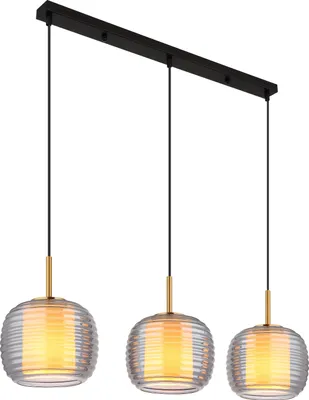 Produktbild von Globo Lighting Hängeleuchte Metall schwarz matt, 3x E27