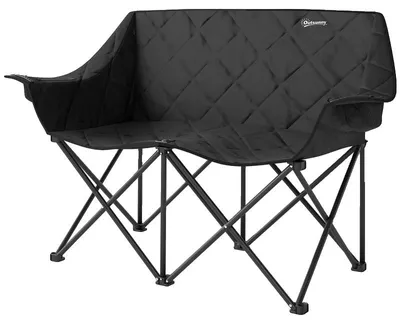 Image de Chaise pliante, tissu Oxford hydrofuge, dimensions totales 145 L x 60 l x 92 H cm, dimensions pliée 95 L x 24 l x 24 H cm, capacité de charge 250 kg, adaptée aux activités de plein air