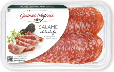 Produktbild von Salame al tartufo in Scheiben geschnitten 80g - Gianni Negrini