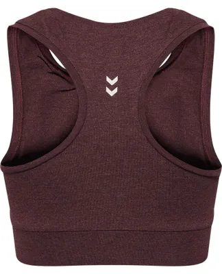 Produktbild von Hummel Hmlpulse logo light support bra - fudge melange, Größe:S