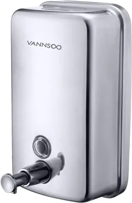 Immagine prodotto di Distributore di sapone da parete, capacità 1000 ml, in acciaio inossidabile, azionamento manuale, per bagno