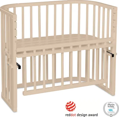 Produktbild von babybay Maxi Comfort Plus Beistellbett, beige lackiert, extra belüftet