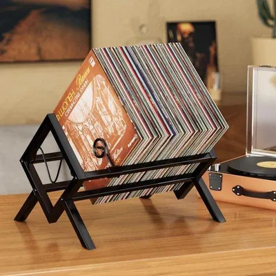 Produktbild von Famanu LP-Ständer für 80-100 Schallplatten - Schwarz