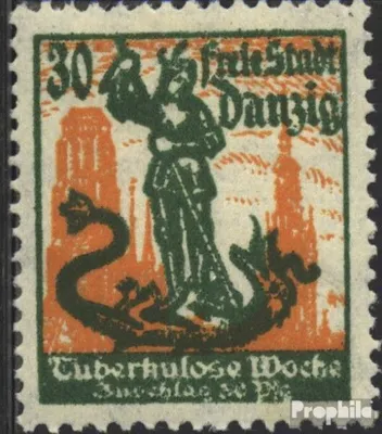 Produktbild von Briefmarken Danzig 1921 Mi 90 postfrisch Tuberkolose