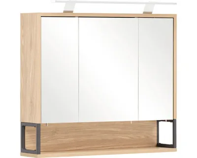Obrázok produktu pre Zrkadlová skrinka s osvetlením Möbelpartner Limone 70 x 16 x 68 cm dub svetlý