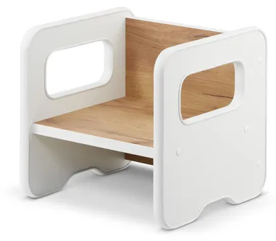 Image de Chaise haute en bois réglable avec table intégrée