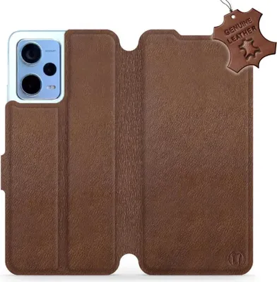 Produktbild von Echtleder Handyhülle für Xiaomi Redmi Note 12 5G, Mobiwear Leather, Braun