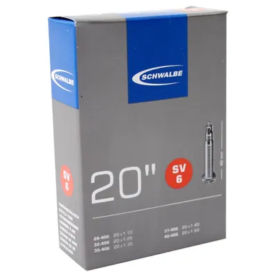 Produktbild von Schwalbe 10413313 20' Schlauch 'SV 6', 20x1 1/8-1.50' (28/40-406), SV 40mm, schwarz