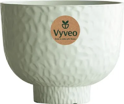 Image de Vyveo - Pot de fleurs Oro - Blanc - 31x25