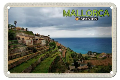 Produktbild von Blechschild Reise 18x12cm Mallorca Spanien Serra de Tramuntana