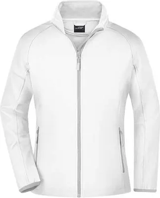 Produktbild von James+Nicholson JN1129 | Ladies` Promo Softshell Jacket - Farbe: White/White - Größe: XL