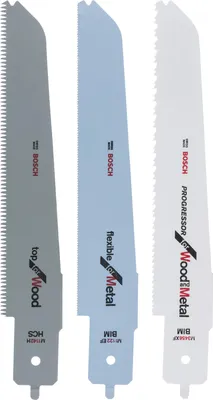 Immagine prodotto di Set di lame per seghetto alternativo Bosch PFZ 500 E, 3 pz.