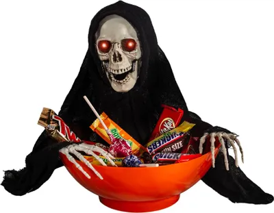 Produktbild von Spooky Bonbonschüssel mit nach dir schnappendem Grim Reaper
