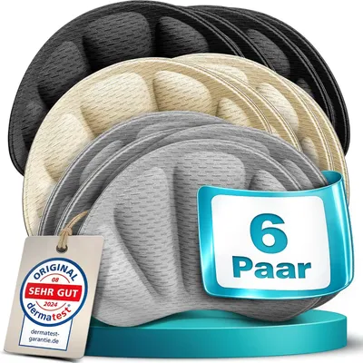 Produktbild von EDELFELD - Unsichtbare Fersenpolster gegen Rutschen & Blasen [6 Paar] - Atmungsaktiver Fersenschutz aus Memory Foam Schuheinlagen für zu große Schuhe