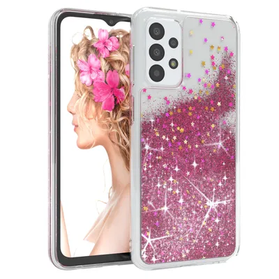 Produktbild von EAZY CASE - Glitzer Hülle kompatibel mit  Samsung Galaxy A23 5G Glitzer Schutzhülle, Soft Case, Backcover Transparent mit Motiv