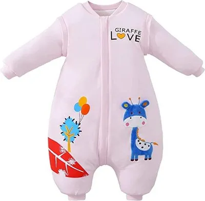 Productafbeelding van Famanu slaapzak voor baby's - 100% katoen, met afneembare mouwen, dierenprint