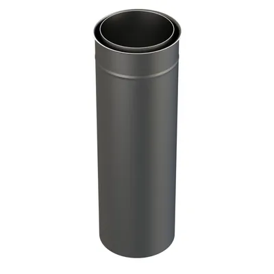 Produktbild von Thermia Doppelwandfutter / Mauermuffe für Ofenrohr Ø 150 mm, Stahl unbehandelt, Länge 500 mm