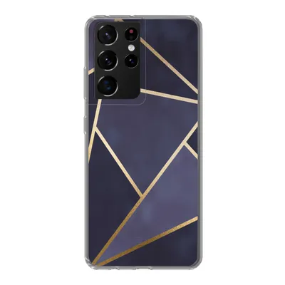 Produktbild von MuchoWow® Handyhülle Schutzhülle Hülle für Samsung Galaxy S21 Ultra Marmor - Blau - Collage Silikon Softcase Handy Hülle - Mobiltelefon