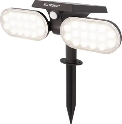 Image de HOFTRONIC - Spot solaire à piquet 2W 6000K 300lm IP65 Noir PIR