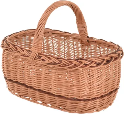 Image de Petit panier en osier Panier à provisions avec anse 36 cm Panier tressé naturel