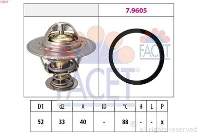 Produktbild von FACET Thermostat Kühlmittel 88°C für LAND ROVER Discovery II (L318) Discovery I (LJ) Defender SUV Cabrio (L316)