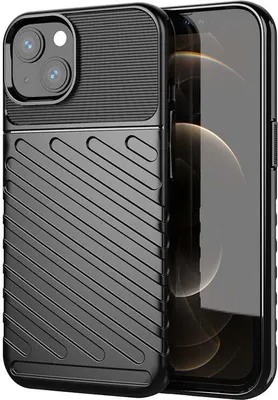 Zdjęcie produktu dla Thunder Case elastyczne pancerne etui pokrowiec iPhone 13 mini czarny