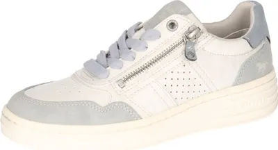Produktbild von Mustang Damen Sneaker mit Reißverschluss und Schnürsenkel pflegeleicht 1510-303, Größe:41 EU, Farbe:Blau