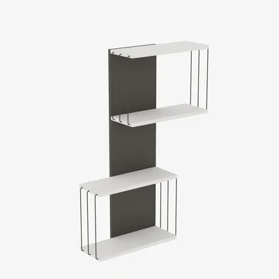 Image de CALICOSY - Etagère murale avec 2 niches H96 cm  DESTAN