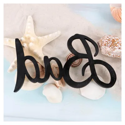 Produktbild von 3D Holzschriftzug BAD Türschild Badezimmer Schild 18 cm schwarz