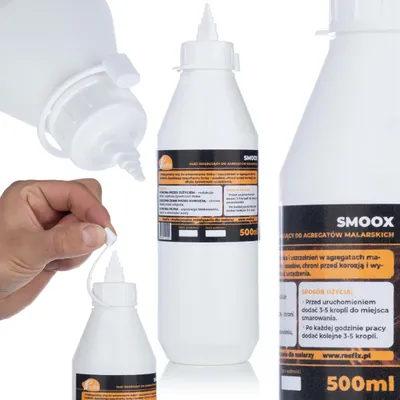 Immagine prodotto di SmooX Olio lubrificante 500 ml per spruzzatori di vernice | Protezione dei pistoni e protezione dalla corrosione | Per Graco, Wagner, Rosfix, Zenthril