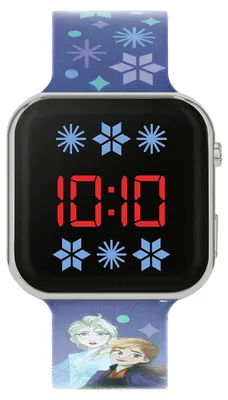Obrázek produktu pro Hodinky Disney Frozen pro dívky, analogové, s quartzovým mechanismem, s modrým silikonovým řemínkem, model FZN4733ARG